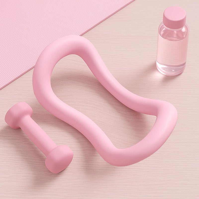 KH866 Set of 2 Yoga Rings for Leg, Calves, Calf Pilates, Fitness Circle Equipment for Women, Resistance Stretch Circles Tool with Massage Points, Home Exercise Workout Training Support Sport - Image 5